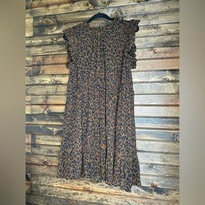 NWT - leopard print dress. Baby doll style, knee length.